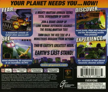 Invasion from Beyond (US) box cover back